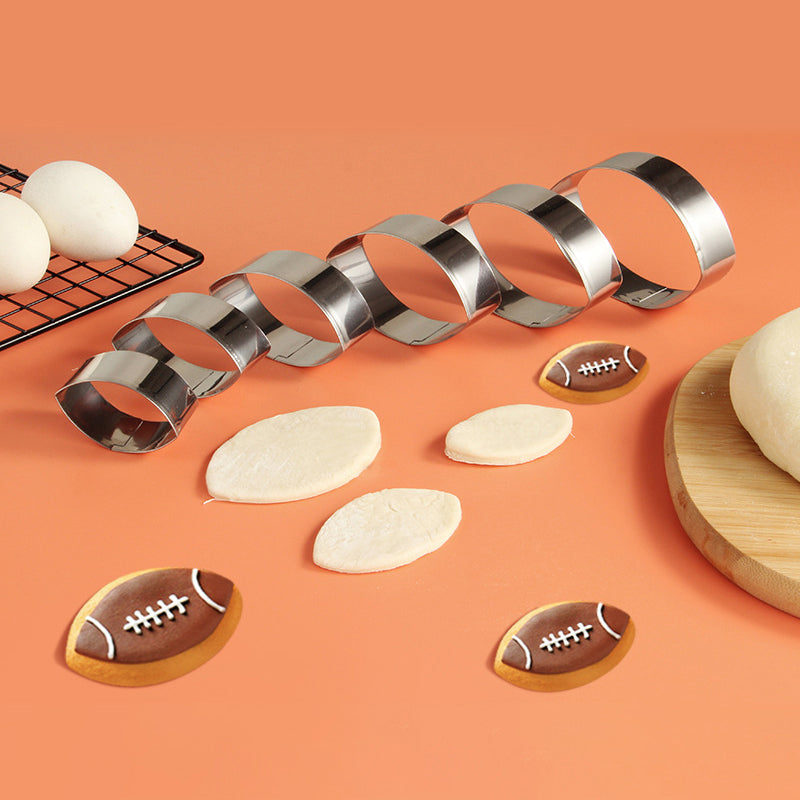 6Pcs / Set Rugby Fondant Cake Frame Cookie Cutters Biscuit Embosser Mold (BPA Free, No FDA) 6Pcs / Set Rugby Fondant Cake Frame Cookie Cutters Biscuit Embosser Mold (BPA Free, No FDA)